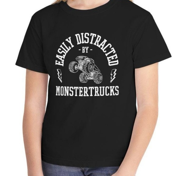 Easily distracted by monster truck shirt - Picture 1 of 1
